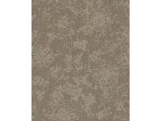 Hnědo-šedá tapeta s květinami