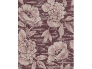 Tapety Yara - Fialová tapeta s květinami Fialová tapeta s květinami