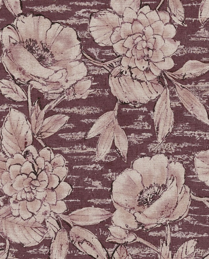 Fialová tapeta s květinami - Tapety Yara