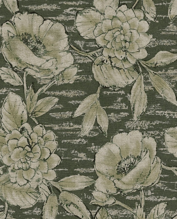 Tapety Yara - Zelená květinová tapeta na zeď Zelená květinová tapeta na zeď - Tapety Yara