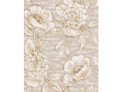 Tapety Yara - Béžová květinová tapeta na zeď Béžová květinová tapeta na zeď