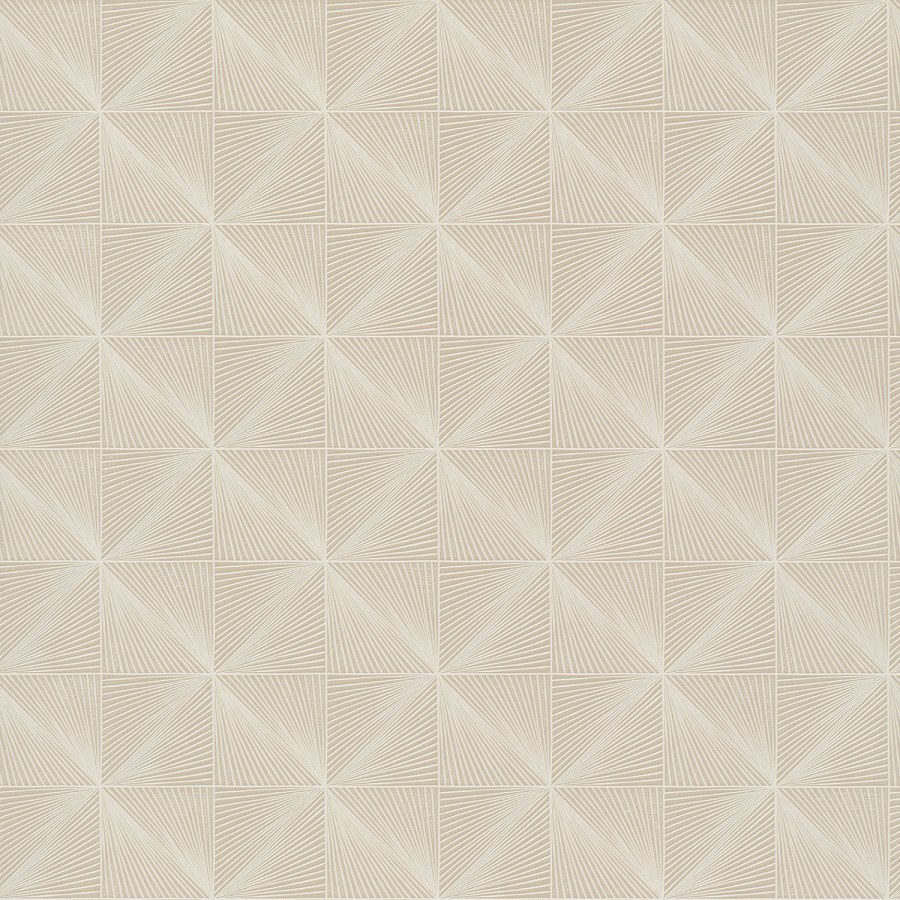 Béžová geometrická tapeta na zeď - Tapety Yara