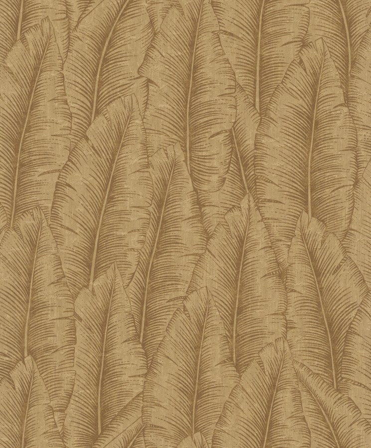 Hnědá tapeta s listy Hnědá tapeta s listy