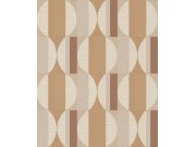 Tapety Yara - Hnědo-béžová geometrická tapeta na zeď Hnědo-béžová geometrická tapeta na zeď