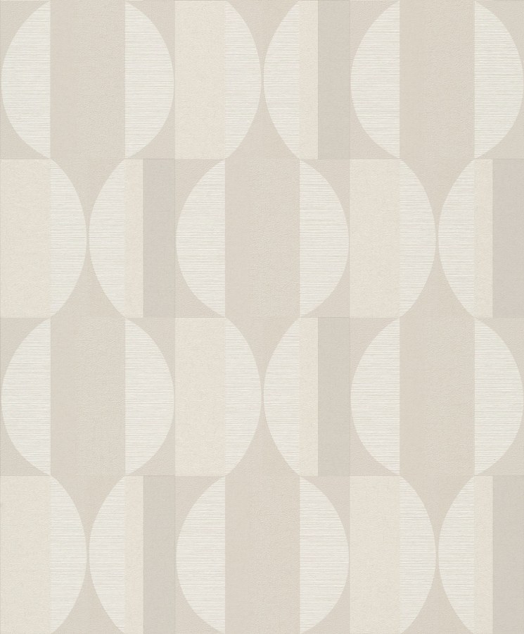 Krémová geometrická tapeta na zeď - Tapety Yara