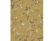 Tapety Yara - Okrová tapeta s květinami Okrová tapeta s květinami