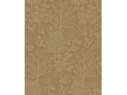 Okrově-zlatá tapeta se stromy