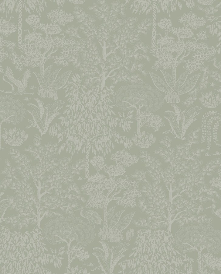 Zeleno-stříbrná tapeta na zeď - Tapety Yara