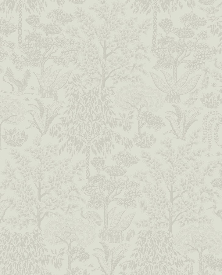 Šedo-stříbrná tapeta se stromy - Tapety Yara