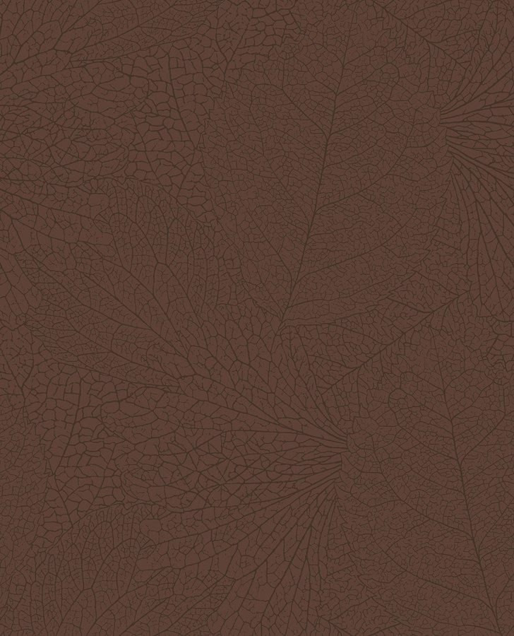 Tapety Yara - Hnědá tapeta s metalickými listy Hnědá tapeta s metalickými listy - Tapety Yara