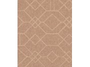 Tapety Yara - Starorůžová geometrická tapeta na zeď Starorůžová geometrická tapeta na zeď