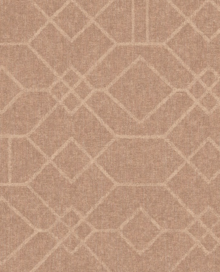 Starorůžová geometrická tapeta na zeď - Tapety Yara