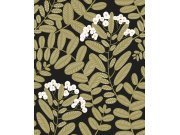 Černá tapeta s listy