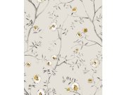 Tapety Yara - Šedá květinová tapeta na zeď Šedá květinová tapeta na zeď