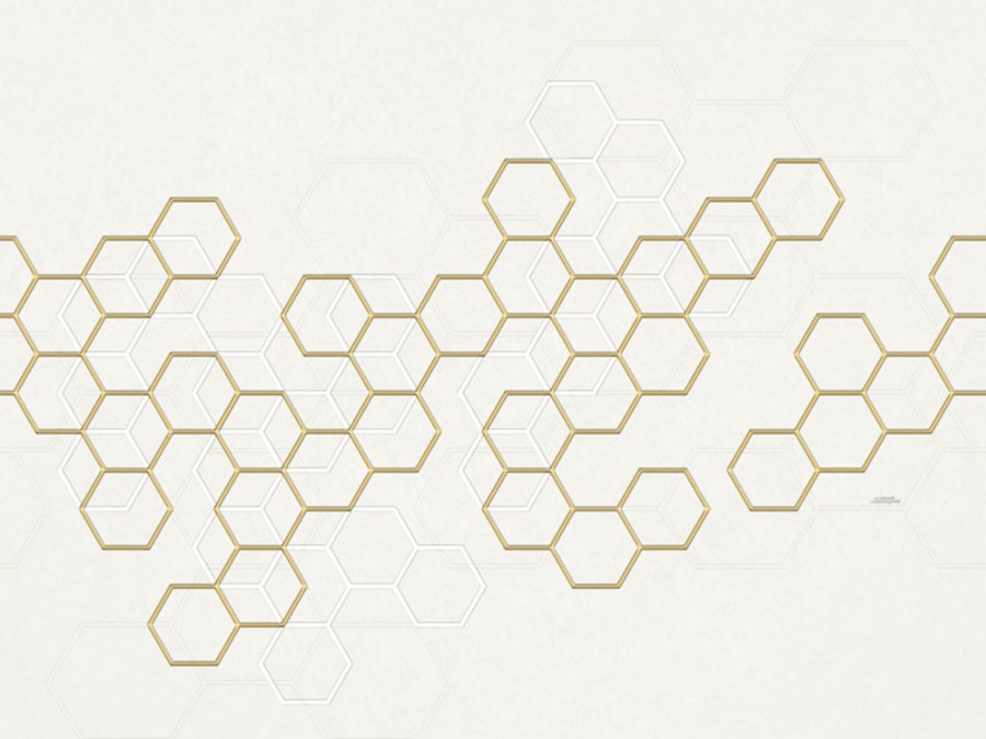 Geometrická obrazová tapeta s hexagony Z90068 Geometrická obrazová tapeta s hexagony Z90068