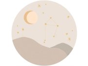 Béžová kruhová tapeta znamení zvěrokruhu Váhy 323137