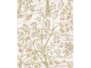 Tapeta na zeď, béžová, stromy, ptáci, 8315, Blooming Garden 2, Parato by Cristiana Masi