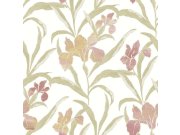 Tapeta na zeď, růžovo-zelená, květiny, 2021, Rio, Parato by Cristiana Masi