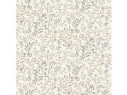 Tapeta na zeď, šedo-béžová, větvičky, Inia, Grandeco