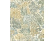 Tapety Yara - Tapeta na zeď, šedo-zelená, stromy, Inia, Grandeco Tapeta na zeď, šedo-zelená, stromy, Inia, Grandeco