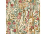 Tapeta na zeď, zelená, květiny, , Inia, Grandeco