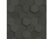 Tapeta na zeď, černá, hexagony, 3D Reflections, Origin Tapety Yara