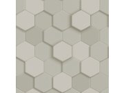 Tapeta na zeď, šedá, hexagony, 3D Reflections, Origin Tapety Yara