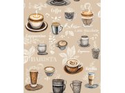 Tapeta na zeď, béžová, káva, 89043, Naomi, Novamur Tapety Yara