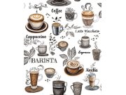 Tapeta na zeď, bílá, káva, Naomi, Novamur Tapety Yara