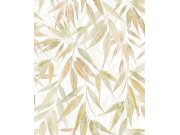 Tapeta na zeď, zeleno-béžová, listy, Naomi, Novamur