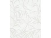 Tapeta na zeď, bílo-krémová, listy, City Glow, Marburg