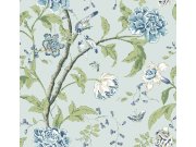 Modrá tapeta na zeď