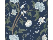 Tapety Yara - Modrá tapeta na zeď Modrá tapeta na zeď