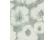 Tapety Yara - Šedo-zelená květinová tapeta na zeď Šedo-zelená květinová tapeta na zeď