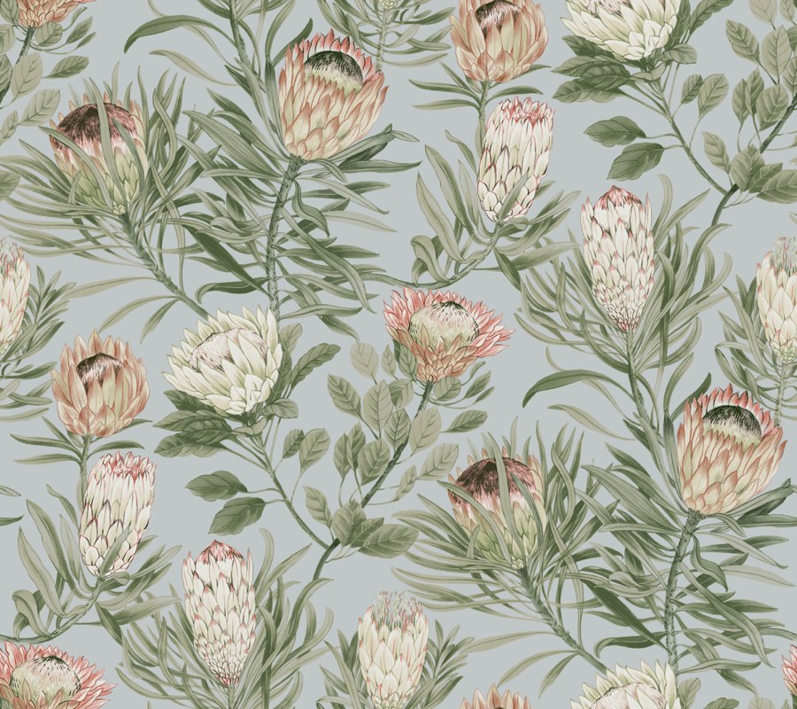 Tapety Yara - Modrá květinová tapeta na zeď Modrá květinová tapeta na zeď - Tapety Yara