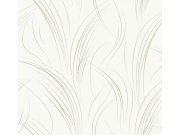 Tapety Yara - Elegantní bílá geometrická tapeta na zeď Elegantní bílá geometrická tapeta na zeď