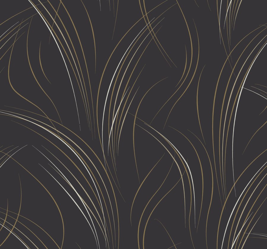 Elegantní černá geometrická tapeta na zeď - Tapety Yara