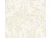 Tapety Yara - Bílá květinová tapeta na zeď Bílá květinová tapeta na zeď