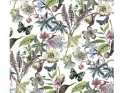 Tapety Yara - Tapeta s květinami a motýly Tapeta s květinami a motýly