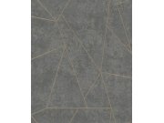 Tapety Yara - Šedo-zlatá geometrická tapeta na zeď Šedo-zlatá geometrická tapeta na zeď