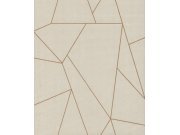 Tapety Yara - Béžovo-zlatá geometrická tapeta na zeď Béžovo-zlatá geometrická tapeta na zeď