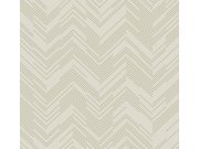 Krémově-zlatá geometrická tapeta na zeď