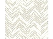 Bílo-zlatá geometrická tapeta na zeď