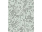 Tapety Yara - Modro-stříbrná květinová tapeta na zeď Modro-stříbrná květinová tapeta na zeď