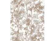 Tapety Yara - Metalická zlatá květinová tapeta na zeď Metalická zlatá květinová tapeta na zeď