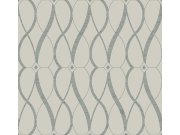 Tapety Yara - Béžovo-stříbrná geometrická tapeta na zeď Béžovo-stříbrná geometrická tapeta na zeď