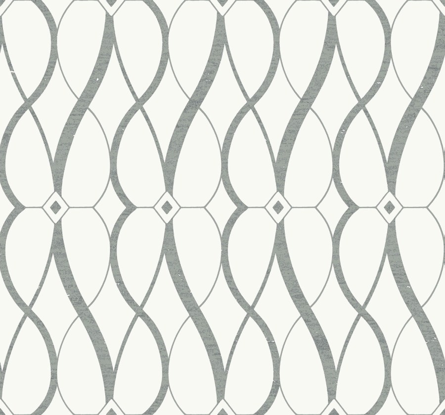 Tapety Yara - Bílo-stříbrná geometrická tapeta na zeď Bílo-stříbrná geometrická tapeta na zeď - Tapety Yara