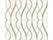 Tapety Yara - Krémově-zlatá geometrická tapeta na zeď Krémově-zlatá geometrická tapeta na zeď