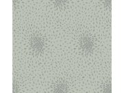 Zeleno-stříbrná tapeta s listy