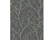 Šedo-stříbrná tapeta na zeď